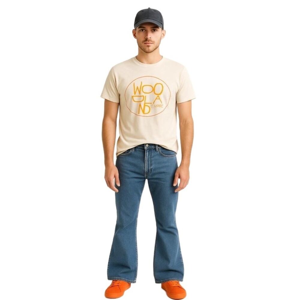 Woodland Empire Brewing Graphic Tee Cream White Gildan Softstyle T-Shirt,‎ Size